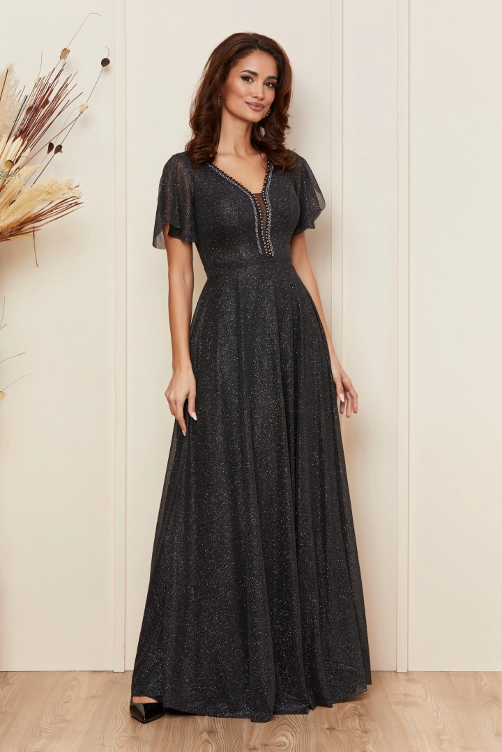 Rochie Atlanta Neagra pentru femei de 40 de ani plinuțe - mărimi mari disponibile: XXL, 3XL, 4XL, 5XL Rochie Atlanta Neagra pentru femei de 40 de ani plinuțe - mărimi mari disponibile: XXL, 3XL, 4XL, 5XL