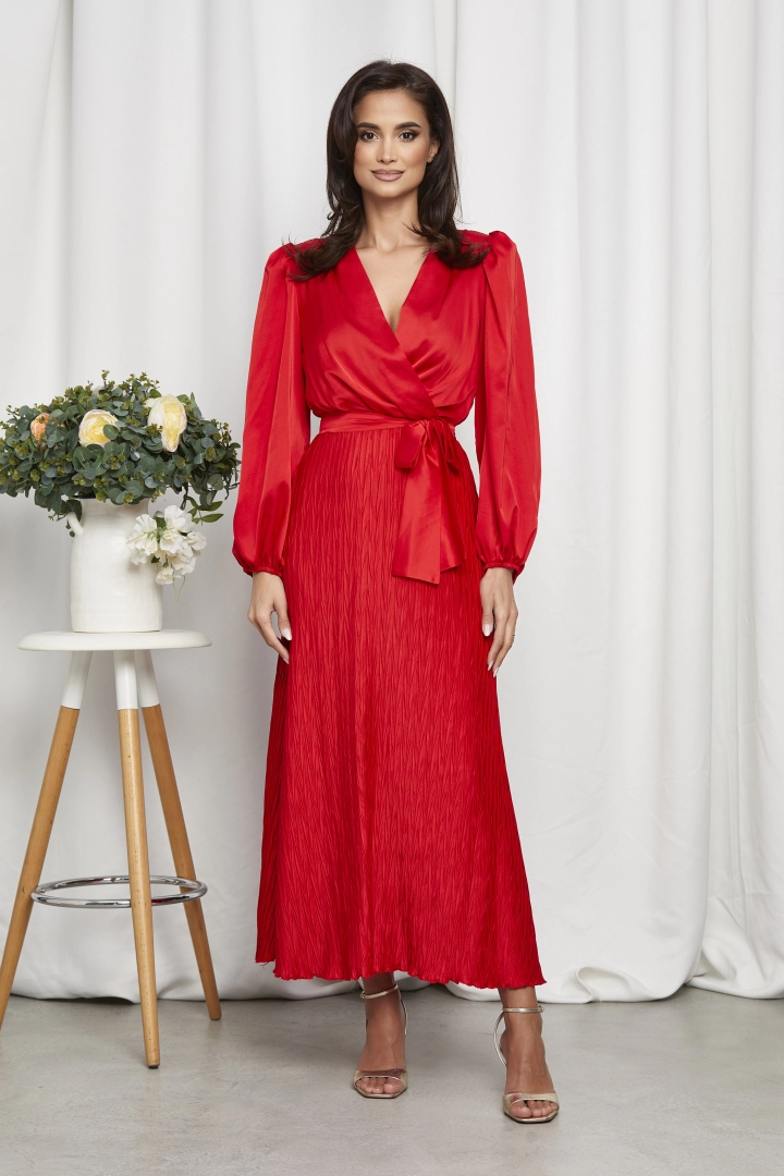 Rochie midi din satin Cerra