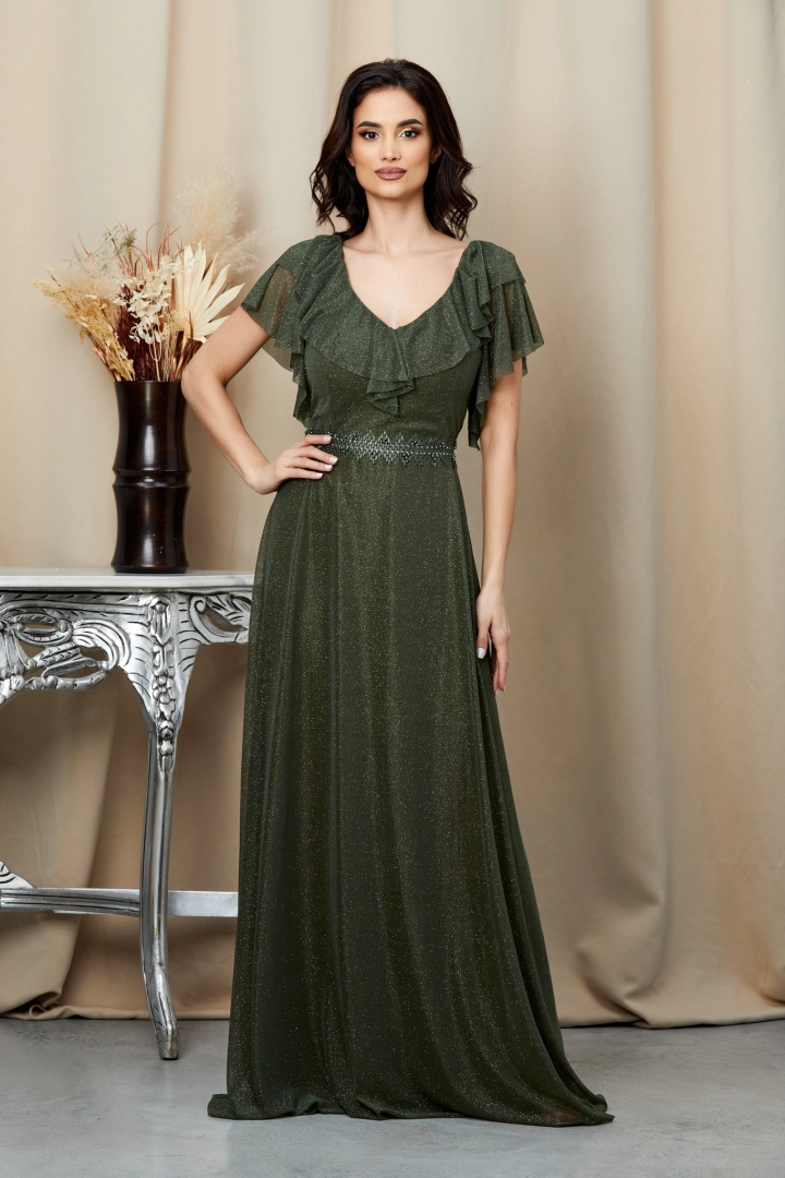 Rochie de ocazie pentru mărimi mari Cinderella Olive Rochie de ocazie pentru mărimi mari Cinderella Olive