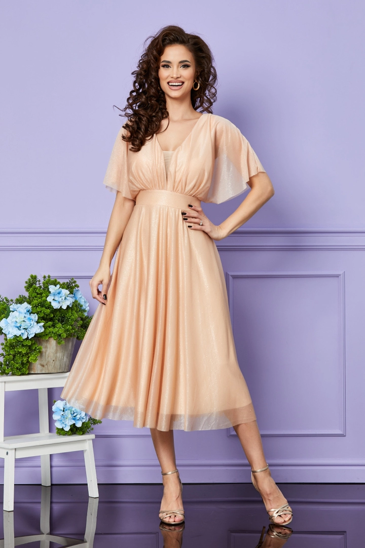 Rochie de ocazie pentru mărimi mari Darling Nude Rochie de ocazie pentru mărimi mari Darling Nude