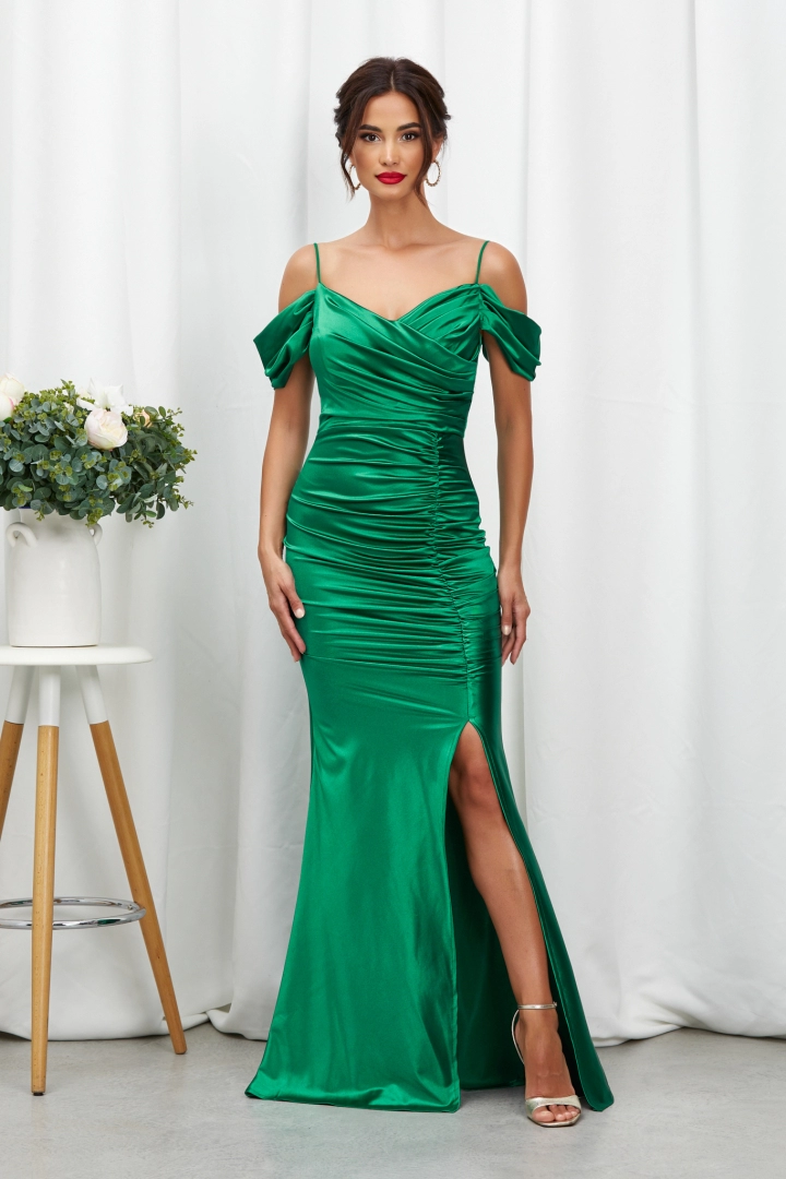 Rochie mulată lungă Deseo Verde Deschis
