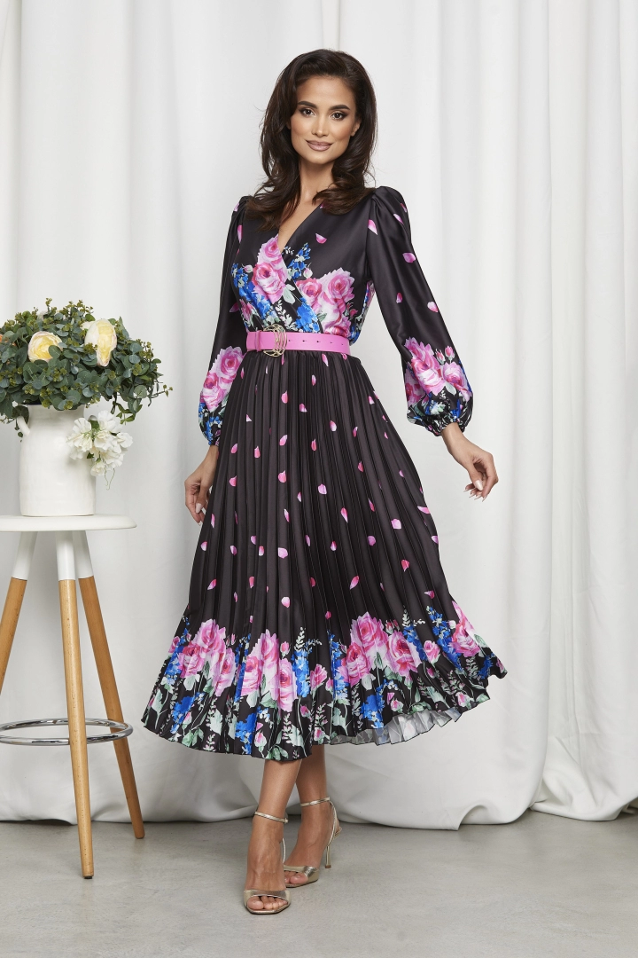 Rochie midi din satin Ligia