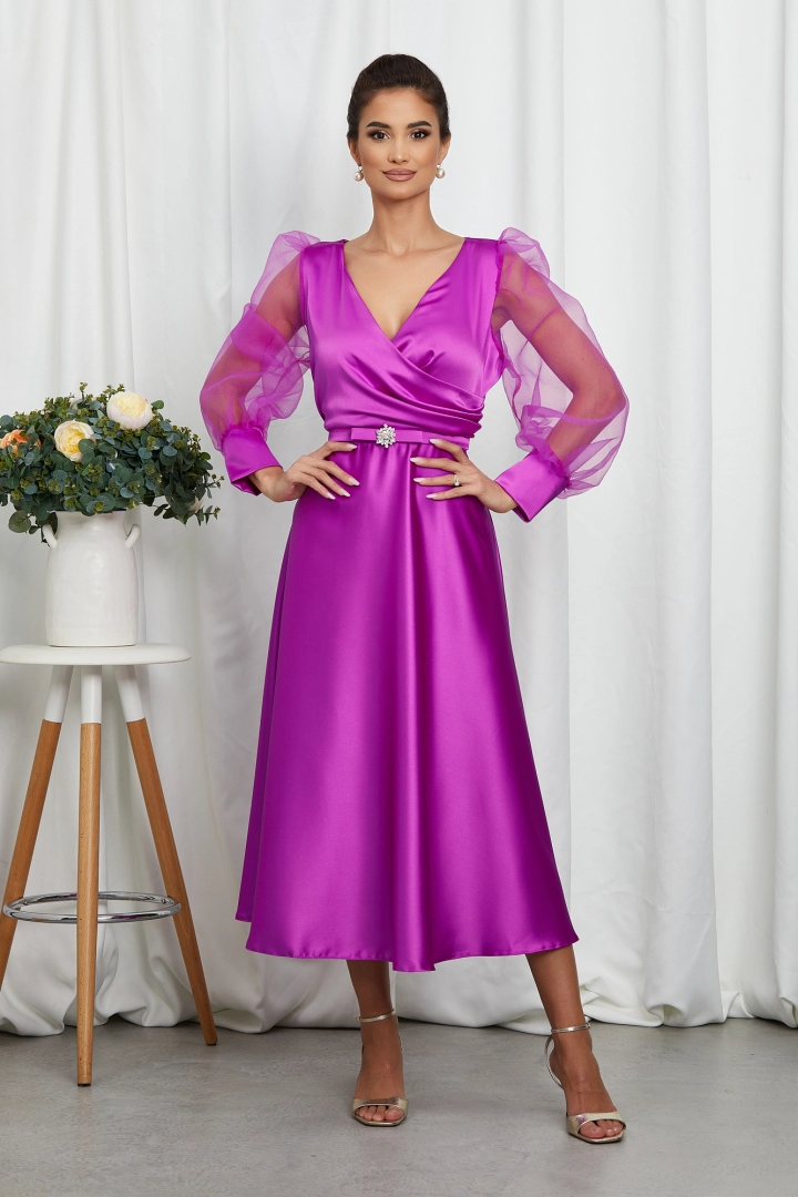 Rochie midi din satin Marissa