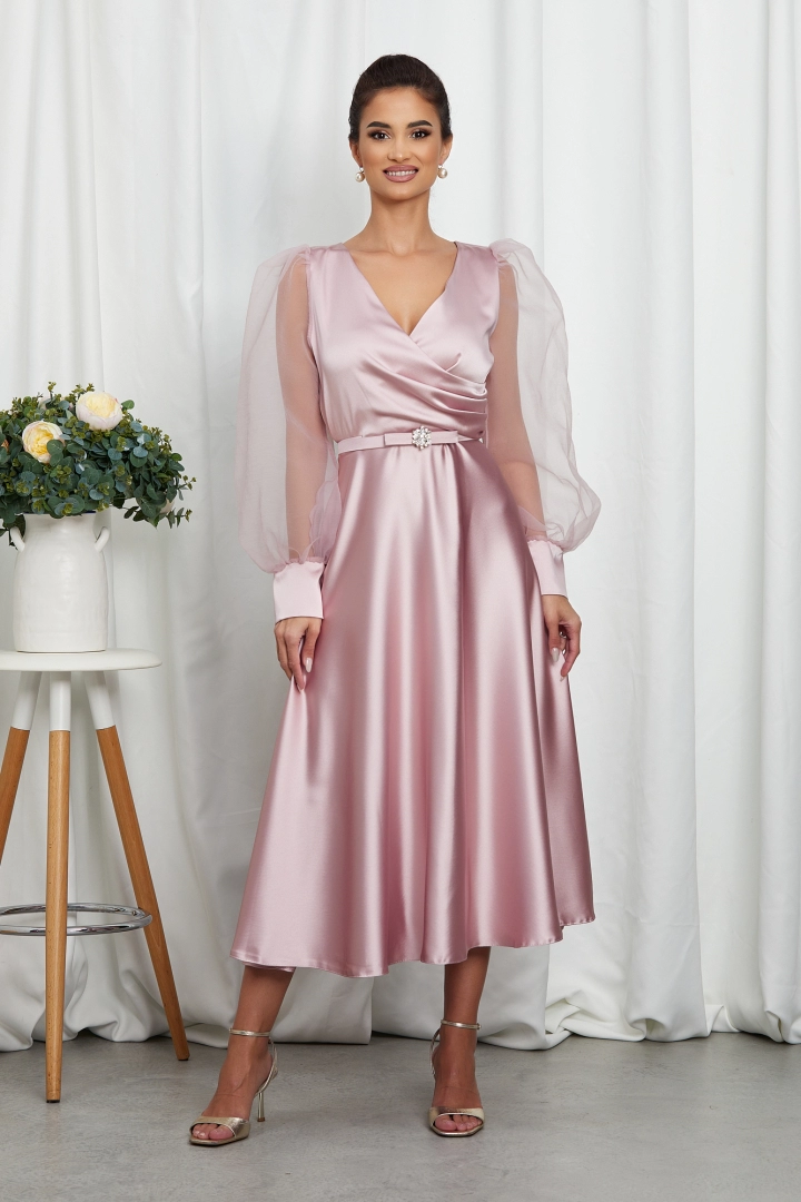 Rochie midi din satin Marissa