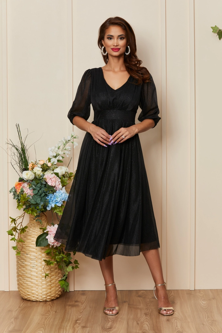 Rochie de seară xxl Nicolette Neagra