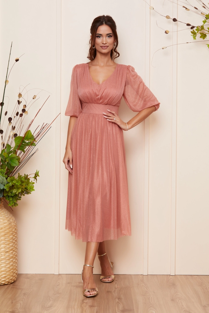 Rochie vaporoasa Nicolette Peach