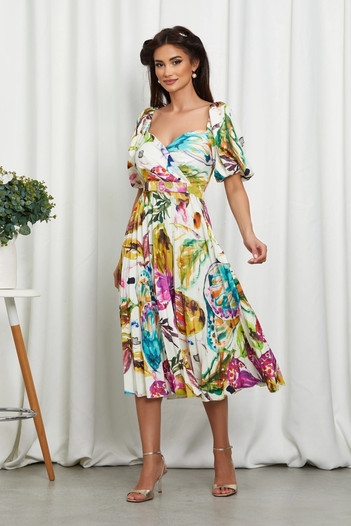 Rochie Ylda Alb Pastel Rochie Ylda Alb Pastel