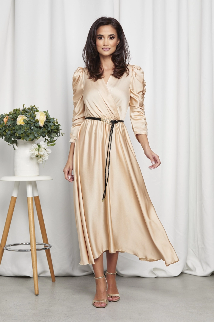 Rochie midi din satin Yulia