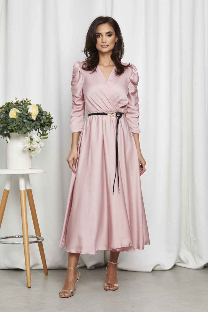 Rochie midi din satin Yulia